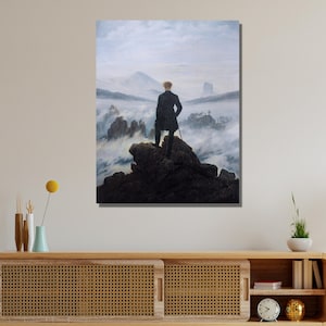 Wanderer Above the Sea of Fog Poster, Caspar David Friedrich Canvas Wall Art Design,For Home & Office Decor, Poster Or Canvas Ready To Hang