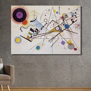 Composition VIII  Print, Wassily Kandinsky Canvas Wall Art Design, Poster, Decor For Home & Office Decoration, Canvas Ready To Hang