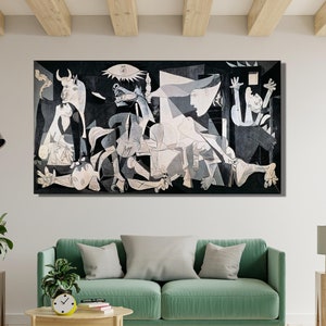 Guernica, Pablo Picasso, stampa su tela, decorazione da parete, poster per casa e ufficio, poster o tela pronti da appendere.