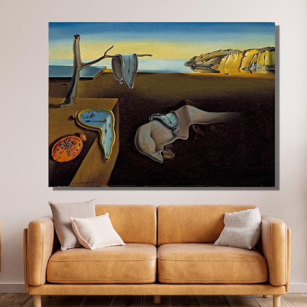 The Persistence of Memory Print, Salvador Dali Canvas Wall Art Design, Poster For Home & Office Decoration, Poster Or Canvas Ready To Hang