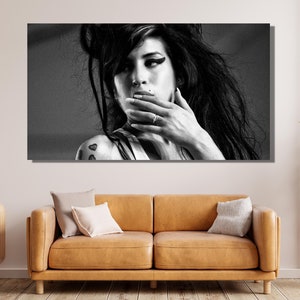 Amy Winehouse Canvas Wall Art Design, Soul Caz Funk Music Poster Print Decor For Home & Office Decoration, Poster Or Canvas Ready To Hang