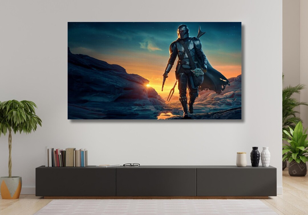 Star Wars Poster the Mandalorian Canvas Wall Art Design,poster Print ...