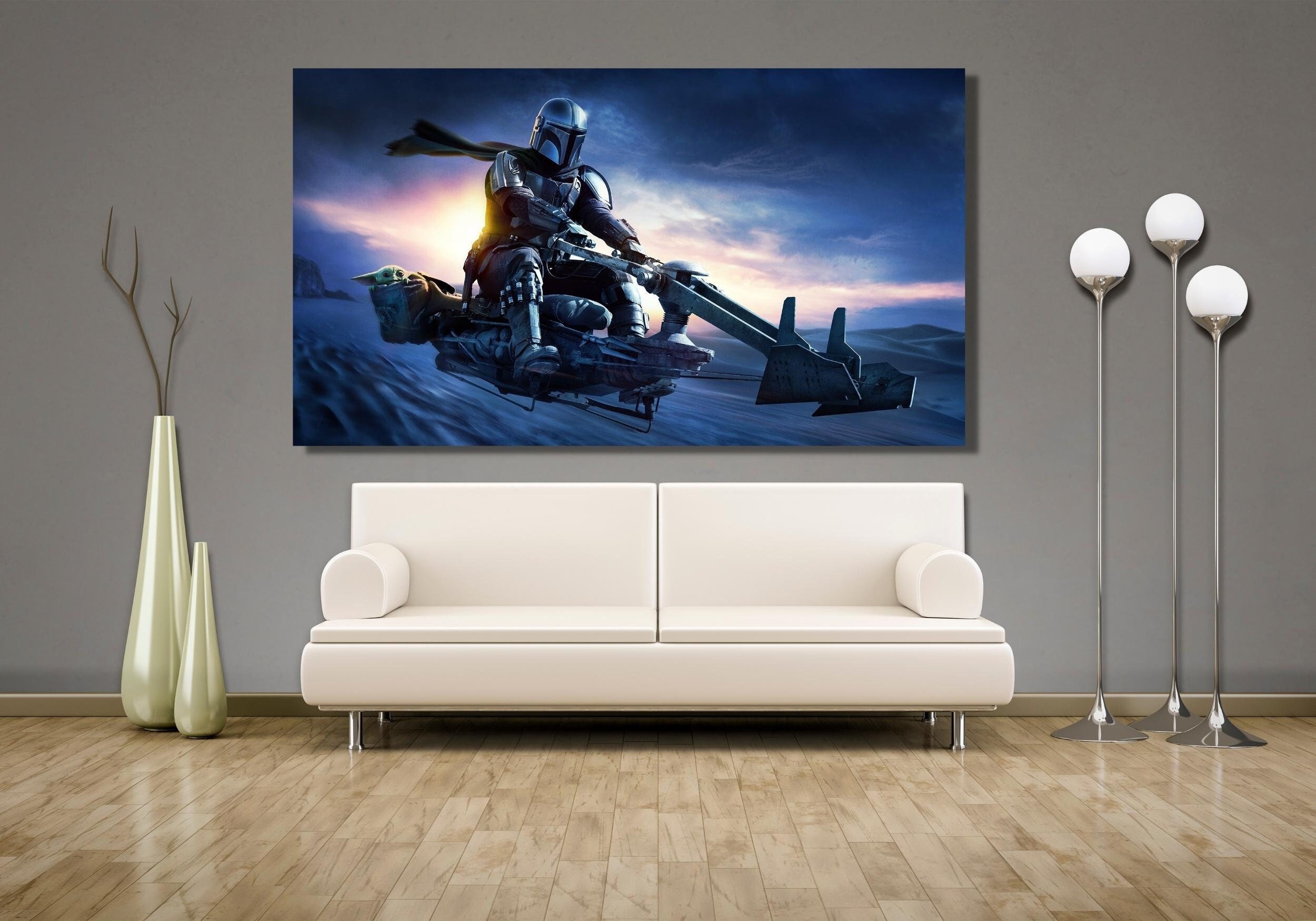 Star Wars Poster the Mandalorian Canvas Wall Art Design,poster Print ...