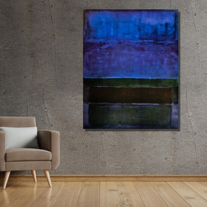 Mark Rothko Print, Blue, Green and Brown Canvas Wall Art Design, Poster ...