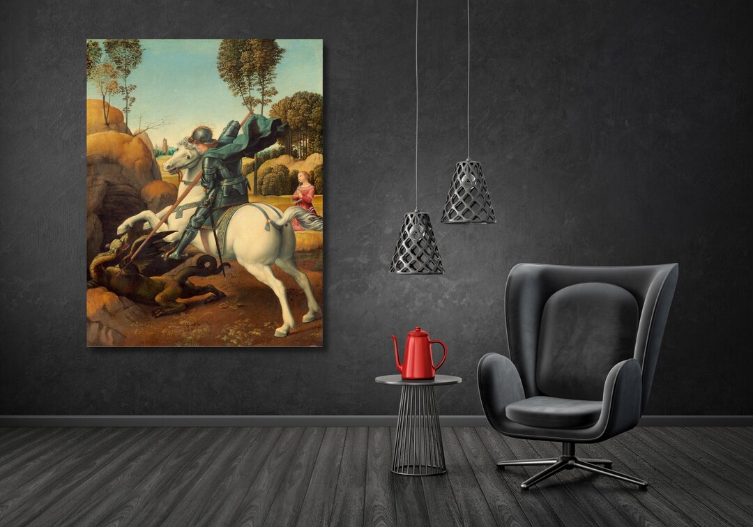 St.george and the Dragon by Raphael Canvas Print,italian High ...