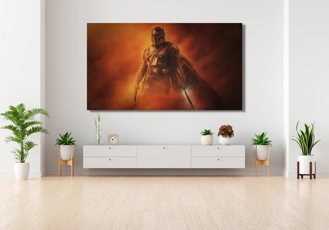 Star Wars Poster the Mandalorian Canvas Wall Art Design,poster Print ...