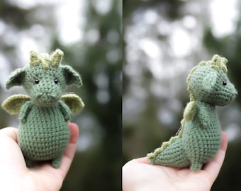 Crochet Amigurumi PATTERN: Iggy the Dragon, English PDF