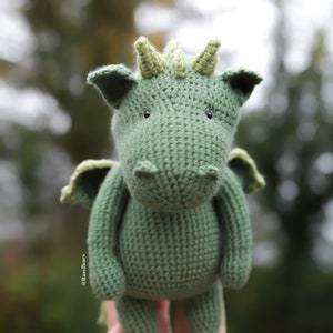 Crochet Amigurumi PATTERN: Fern the Dragon, English PDF