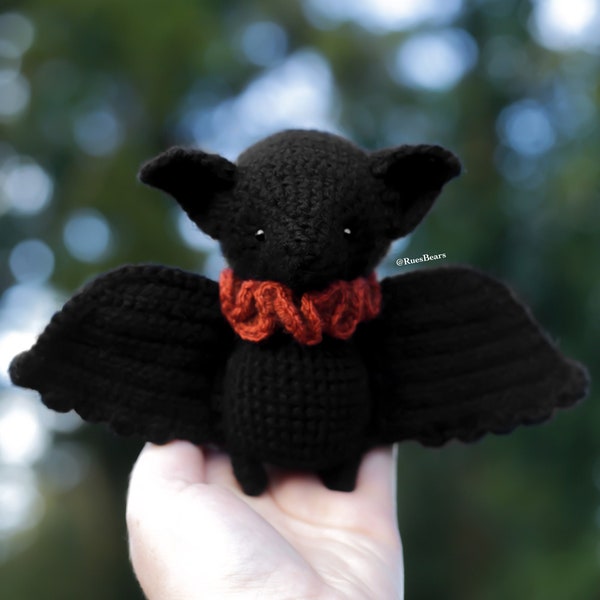 Crochet Amigurumi PATTERN: Vlad the Bat, English PDF