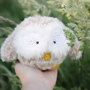 Crochet Amigurumi PATTERN: Joshua the Fluffy Owl, English PDF