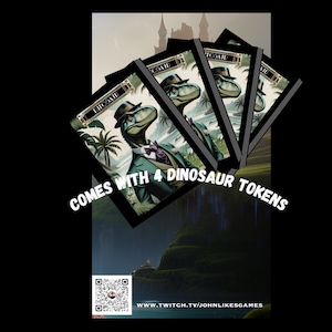 Jeton dinosaure MTG personnalisé | Un accessoire de jeu unique pour votre collection