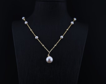 Pure Elegance; Gentle White Starry Necklace for Casual and Formal Wear - Chain Necklace