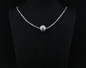 Edison Pearl Necklace - Beaded Sterling Silver Necklace - Freshwater Pearls - Big Pearls Mother's Day Gift