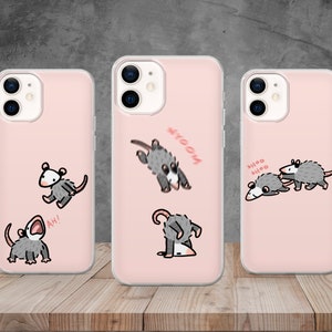 Opossum Phone Case Cartoon Rodent Cover for iPhone 17, 16, 15, 14, 13, 12, 11, Samsung S25, S24, S23, S22, A series, Pixel 10, 9, 8, 7