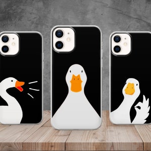 Funny Duck Phone Case Cartoon Cover for iPhone 16, 15, 14, 13, 12, 11, 8, Samsung S25, S24, S23, S22, A series, Pixel 9, 8, 7