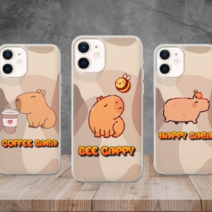 Cute Capybara Phone Case Cartoon Rodent Cover for iPhone 17, 16, 15, 14, 13, 12, 11, Samsung S25, S24, S23, S22, A series, Pixel 10, 9, 8, 7