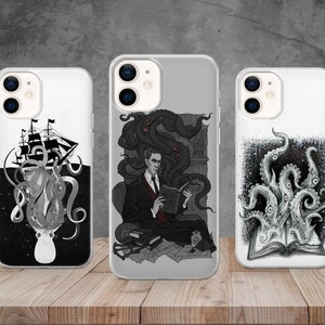 Lovecraft Cthulhu Phone Case Aesthetic Cover for iPhone 17, 16, 15, 14, 13, 12, 11, Samsung S25, S24, S23, S22, A series, Pixel 10, 9, 8, 7