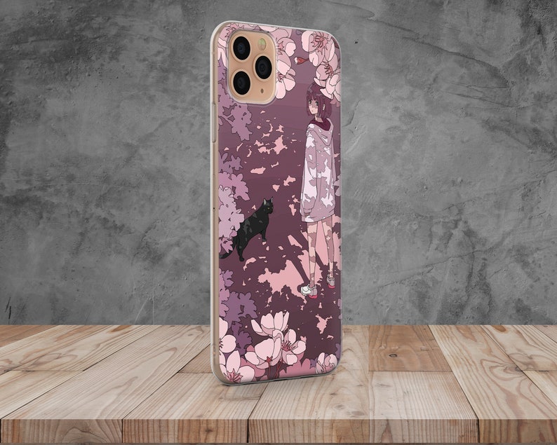 Anime Girl Phone Case Aesthetic Cover for iPhone 15, 14, 13, 12, 11, 8, Samsung S24, S23, S22, A73, Huawei P40, P50, Pixel 8, 7, 6 image 5