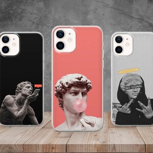 Funda estética Da Vinci Art para iPhone 14, 13, 12, 11, X, 8, Samsung A13, S22, A73, A53, Huawei P40, P50, Pixel 7, 6