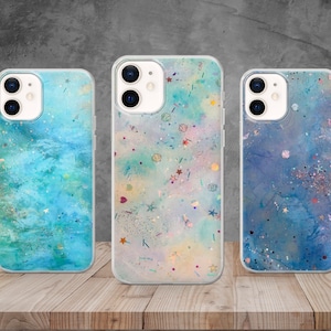 Glitter Sea Phone Case Shell Cover for iPhone 17, 16, 15, 14, 13, 12, 11, Samsung S25, S24, S23, S22, A series, Pixel 10, 9, 8, 7