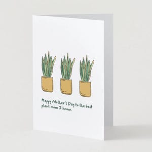 Cartão de Dia das Mães Plant Mom, para imprimir, download instantâneo, faça você mesmo, cartão de Dia das Mães para a mãe, imprima em casa
