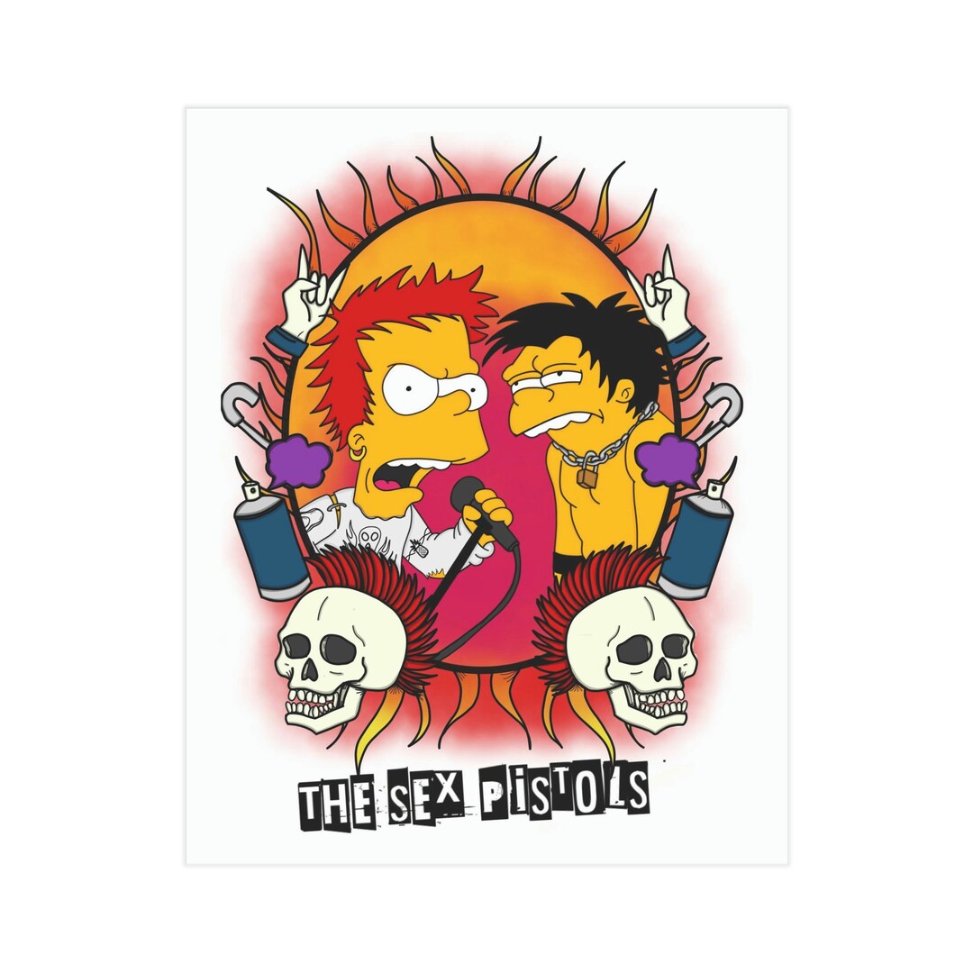 Simpsons Sex Pistols Unframed Print Etsy