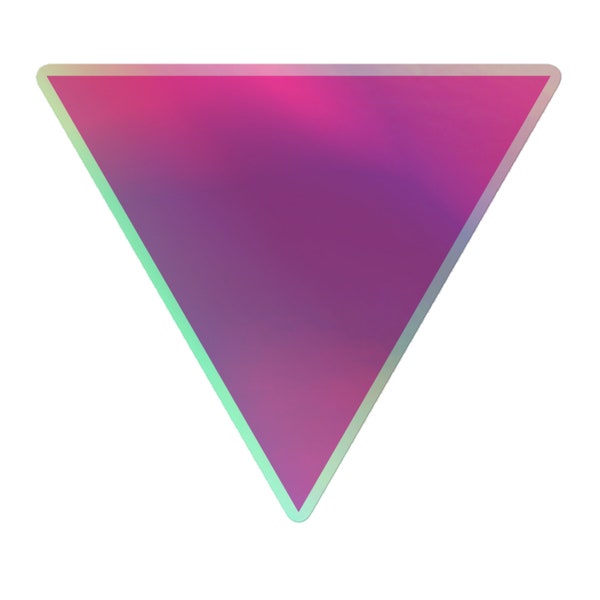 Pink Triangle Holographic Stickers (3 Size Options)