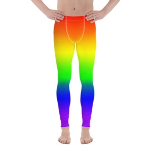 Rainbow Jester Leggings Rainbow Diamond Leggings Gay Pride Leggings Unisex  Rainbow Leggings Rainbow Yoga Acrobat Pants Burning Man 