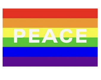 LGBTQ Pride Peace Flag 3x5 with Grommets