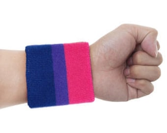 Bisexual Bi Pride Wrist Sweat Band LGBT Clothing Accessories