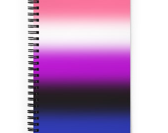 Genderfluid Pride Spiral Notebook 140 Pages Ombre