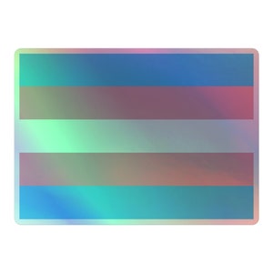 Transgender Trans Pride Flag Holographic Stickers FTM MTF Monica Helms LGBT Kiss Cut Vinyl