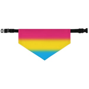 Pansexual Pan Pride Pet Bandana with Collar Ombre LGBT Cat Dog (Asst Sizes Available)