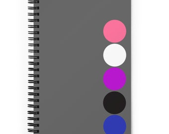 Genderfluid Pride Spiral Notebook Circles 140 Pages