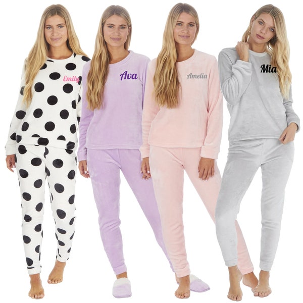 Cozy Elegance: Personalized Ladies Flannel PJ Set - Custom Monogrammed Sleepwear for Blissful Nights, Perfect Gift for Her or Yourself!"