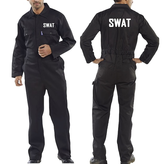 Buy SWAT Officer Costume Men s Police FBI Jumpsuit Cop Marksman Uniform Fancy Dress Online in India Etsy