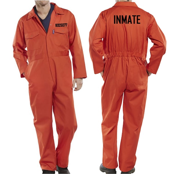 Authentique combinaison de prisonnier : déguisement de détenu d'Halloween