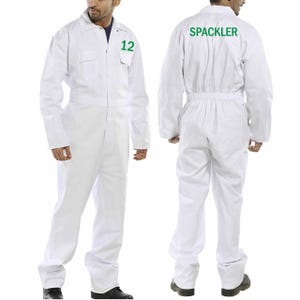 Volwassenen witte caddy uniform overall overall caddy met aangepaste naam en nummer golfkostuum