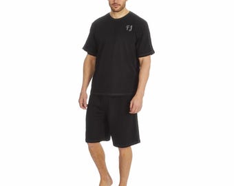 Personalized Men's Pajama Set: Custom T-Shirt & Shorts Loungewear