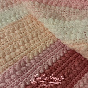 Textured Crochet Blanket Pattern, stash buster cozy blanket, customisable to any size, US/UK Terms, PDF Download