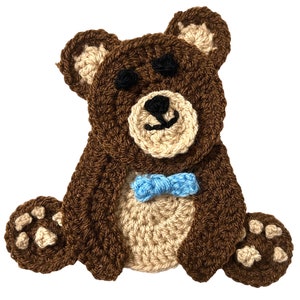 Adorable Crochet Bear Applique Pattern – Instant PDF Download