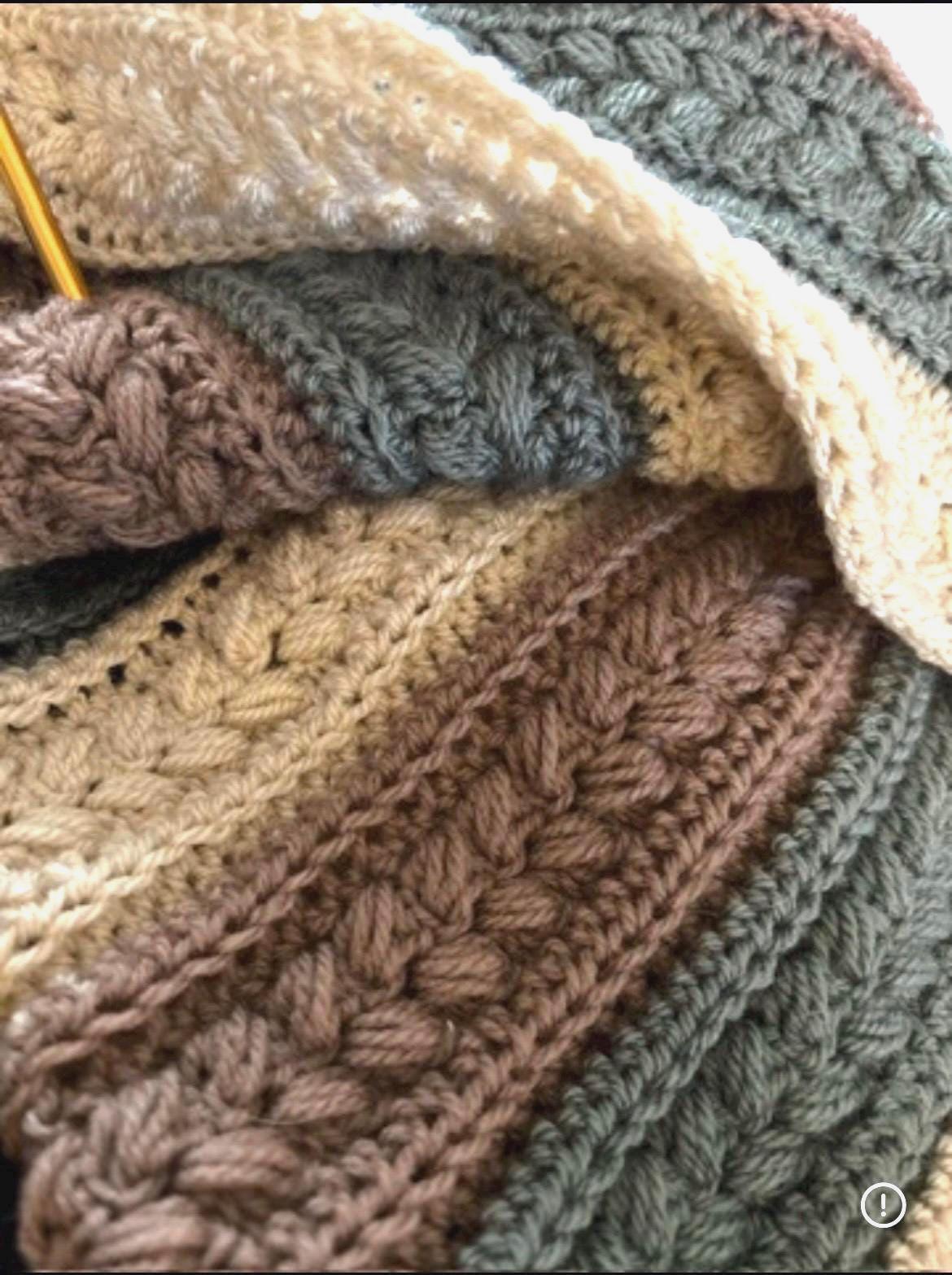 The Farmhouse Throw, Textured Crochet Blanket Pattern - Rustic Afghan PDF