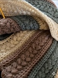 The Farmhouse Throw, Textured Crochet Blanket Pattern - Rustic Afghan PDF