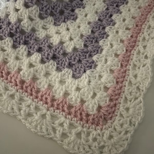 Beginner Baby Blanket Crochet Pattern – Easy PDF Download with Step-by-Step Pictures | Handmade Baby Throw, DIY Crochet Tutorial