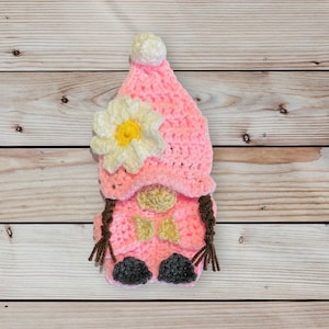 Cute Daisy Gonk Crochet Appliqué pattern, pdf instant download