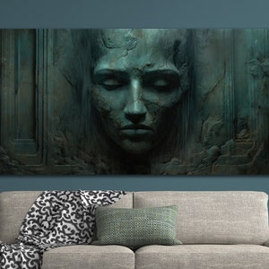 Arte de pared surrealista, decoración de pared inspirada en Beksinski, arte surrealista, decoración del hogar oscuro, arte de pared de Beksinski, impresión de arte de pared, descarga digital