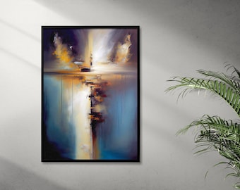 Modern Abstract Art Print, Colorful Large Wall Art (Digital Download)