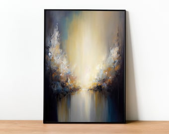 Arte mural abstracto moderno, impresión imprimible, lámina para pared, pintura abstracta, descarga digital, arte mural extragrande, arte digital colorido