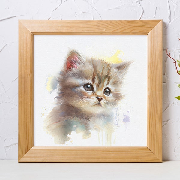 Kitten Wall Art Etsy
