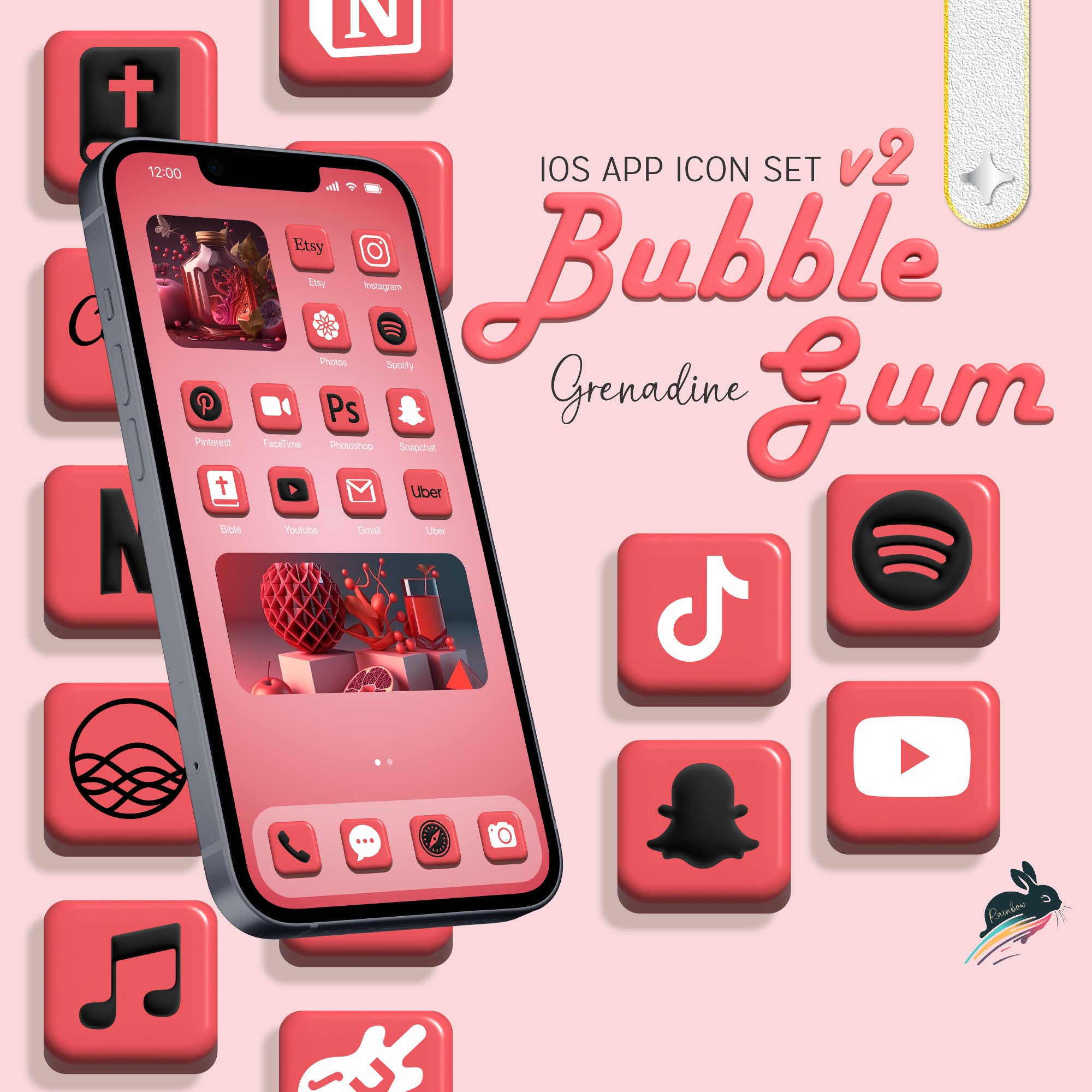 Bubble Gum V2 Grenadine (silver) Ios Icon Set, 480 + Icons, 122 Icons ...